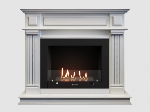 Каминный портал МДФ "Амелия 1200" с биокамином Lux Fire "Фаер Бокс 3 - 30" (белый) Каминный портал МДФ "Амелия 1200" с биокамином Lux Fire "Фаер Бокс 3 - 30" (белый)