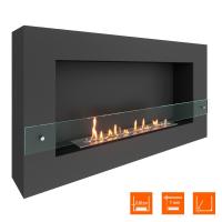 Биокамин SteelHeat WALL GRAND 1200 черный, стекло Биокамин SteelHeat WALL GRAND 1200 черный, стекло