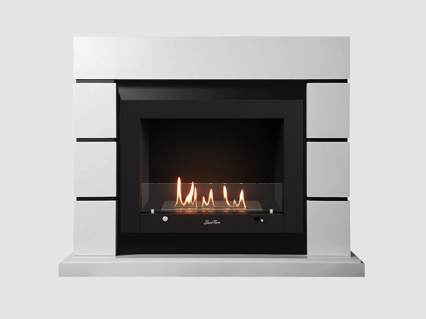Каминный портал МДФ "Аляска 1350" с биокамином Lux Fire "Фаер Бокс 3-33" (белый) Каминный портал МДФ "Аляска 1350" с биокамином Lux Fire "Фаер Бокс 3-33" (белый) по цене 110 600 руб.