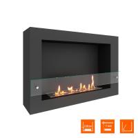 Биокамин SteelHeat WALL ONE 800 черный, стекло Биокамин SteelHeat WALL ONE 800 черный, стекло