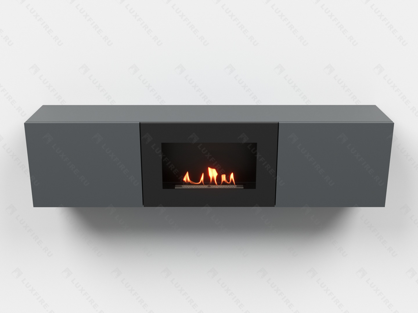 Тумба ТВ Lux Fire "Каспий" настенная 1600 матовая, графит с биокамином 600 Тумба ТВ Lux Fire "Каспий" настенная 1600 матовая, графит с биокамином 600 по цене 65 178 руб.