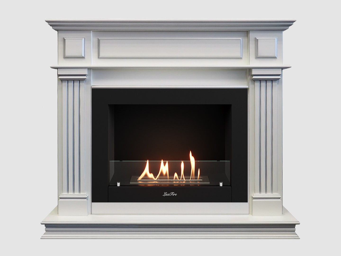 Каминный портал МДФ "Амелия 1200" с биокамином Lux Fire "Фаер Бокс 2 - 30" (белый) Каминный портал МДФ "Амелия 1200" с биокамином Lux Fire "Фаер Бокс 2 - 30" (белый) по цене 78 100 руб.