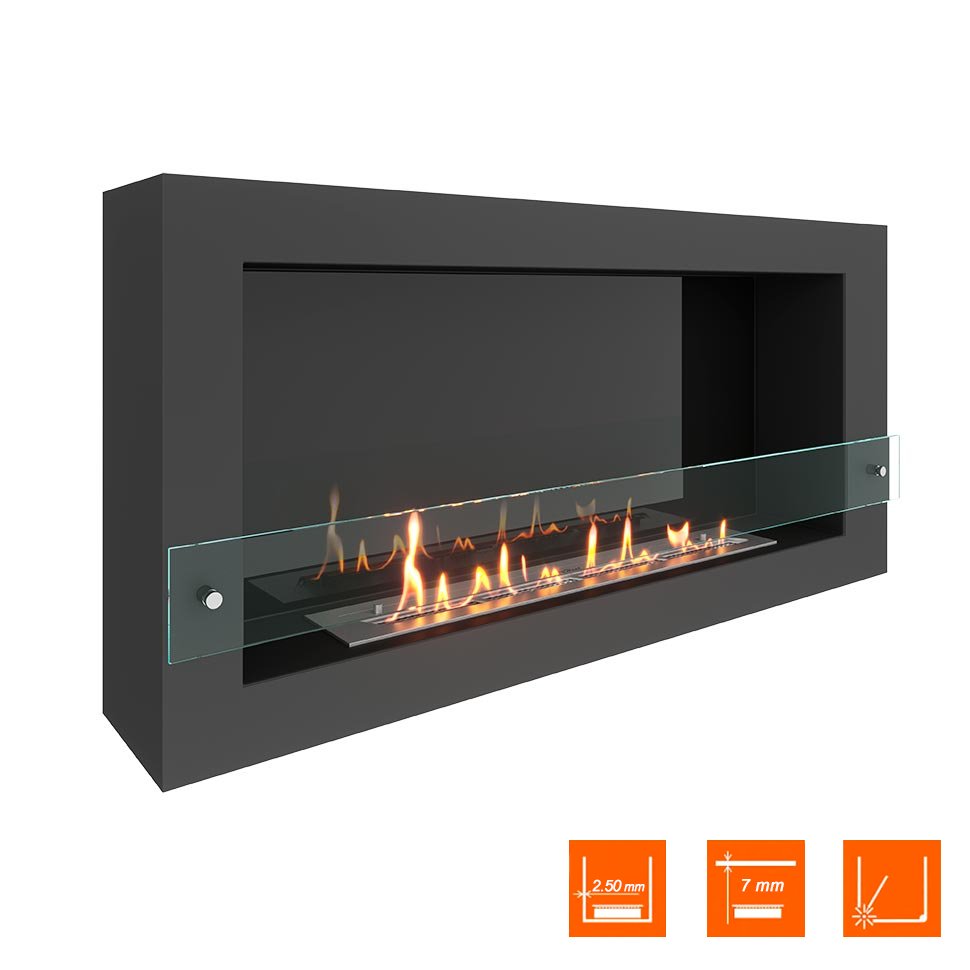 Биокамин SteelHeat WALL ONE 1100 черный, стекло, стемалит Биокамин SteelHeat WALL ONE 1100 черный, стекло, стемалит по цене 51 240 руб.