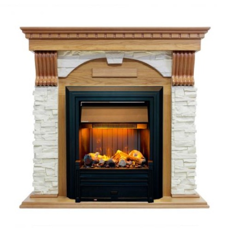 Dublin арочный сланец белый (дуб)+Brookline Black