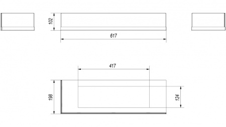Стекло декоративное для биокамина DELTA/L/700 Стекло декоративное для биокамина DELTA/L/700 по цене €161
