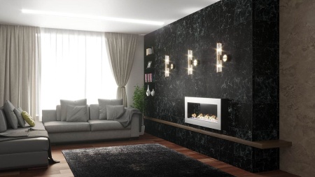 Биокамин "Русский огонь" Хай-тек 1200N настенный с защитным стеклом по цене 40 250 руб.