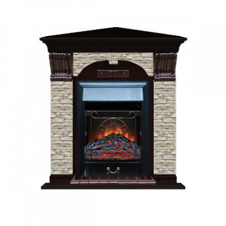 Арочный Грот однотонный угловой (венге)+Majestic Black