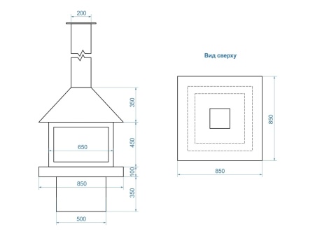Островной биокамин Lux Fire Куб 850 по цене 391 133 руб.