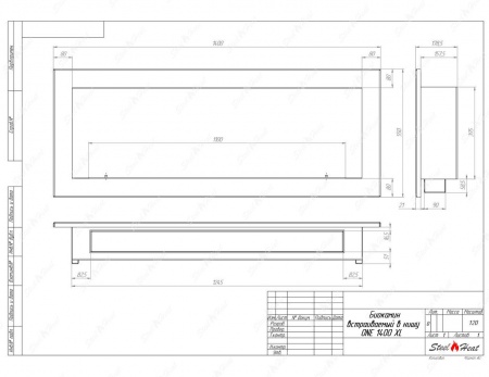 Биокамин SteelHeat ONE-V 1400 XL стекло по цене 60 960 руб.